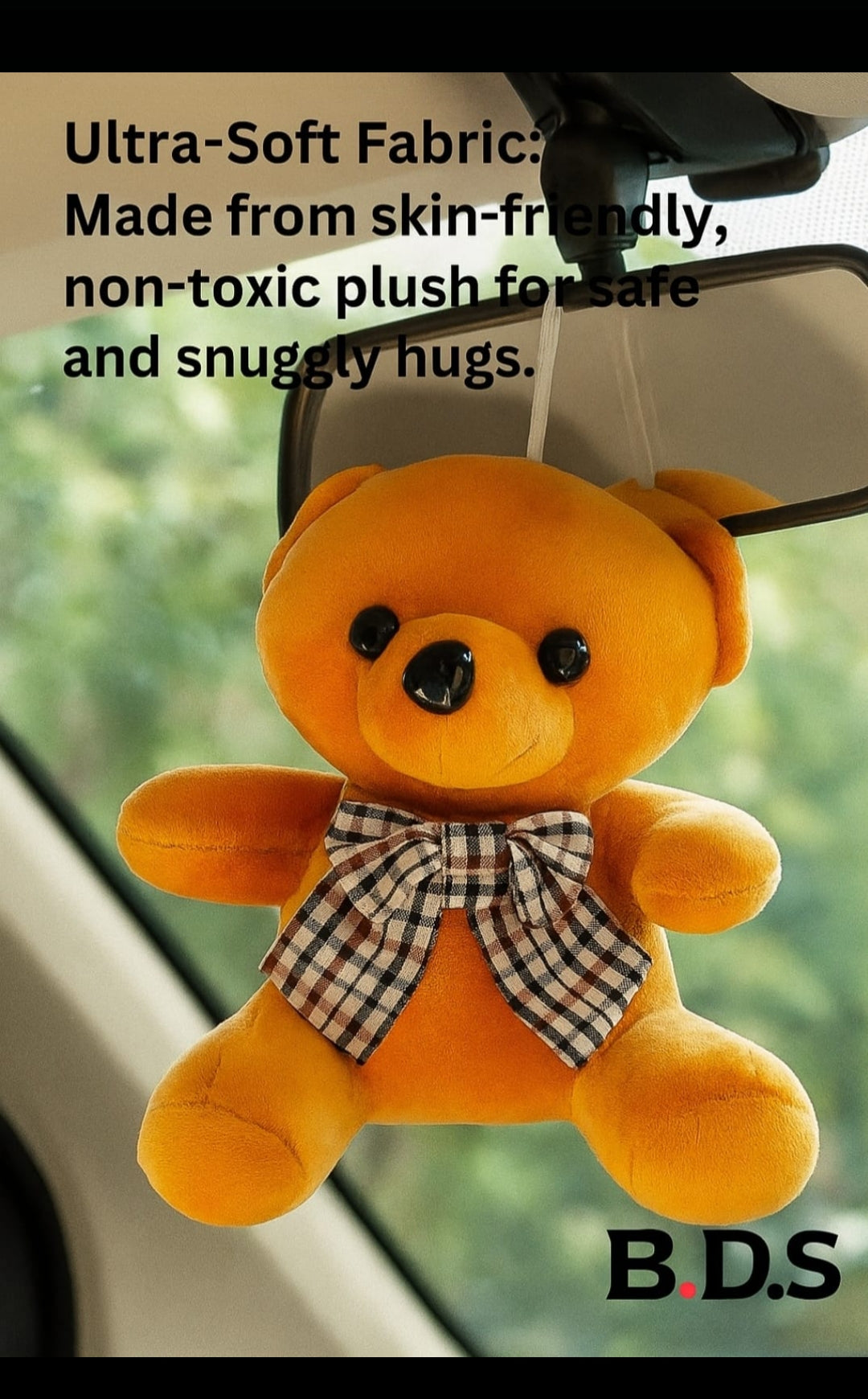 Soft toys - Hanging teddy with bow